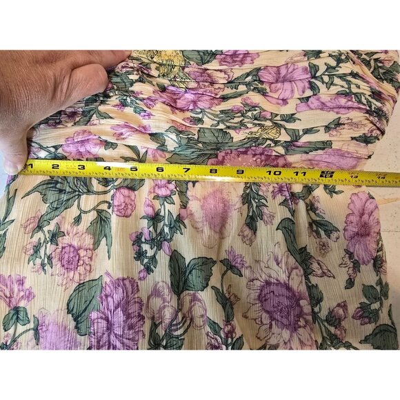 Abercrombie & Fitch Emerson Open-Back Maxi Dress Cream Floral M - Picture 8 of 9